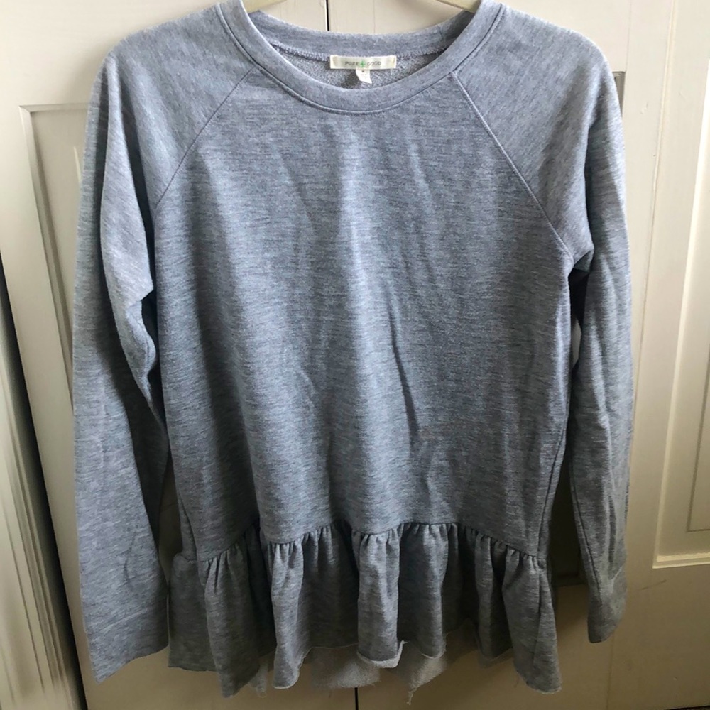 Pure + Good peplum hem sweatshirt